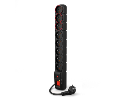 Listwa zasilająca HSK DATA ACAR S8 DUAL czarny 1,5M